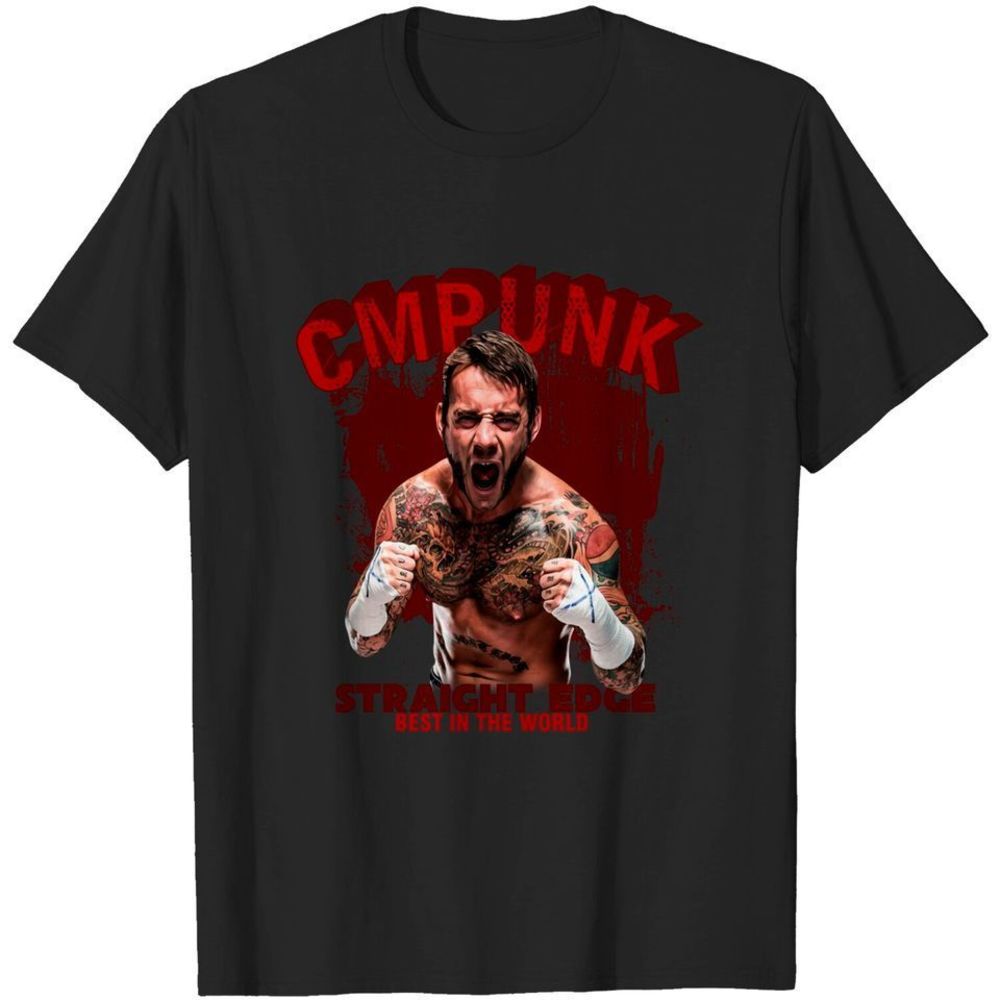 Cm Punk Straight Edge Cm Punk Tshirt Unisex Tee Shirt